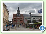 Rathaus Marktplaz. Yrende liv når markedet er i sving.