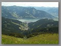 Zell am See....   
Et fantastisk syn, - Zell am See betraktet rett ned fra toppen av Schmittenhöhe.