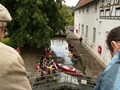 Sluse....   
Men der var en "sidevei", en sluse...  Kanoene venter litt....